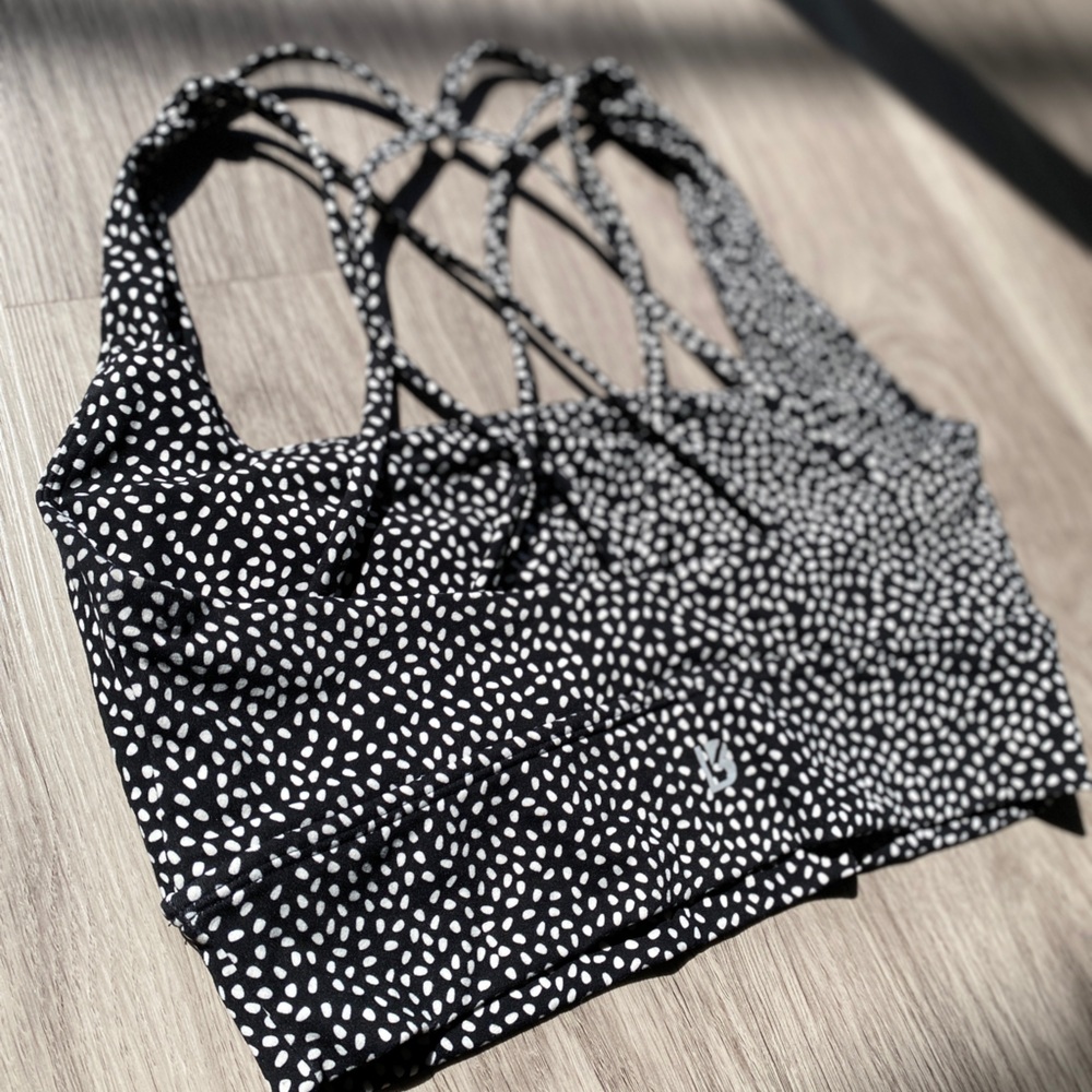 BuffBunny Revolution Sports Bra Onyx Black Bossy Print Medium - Picture 6 of 12